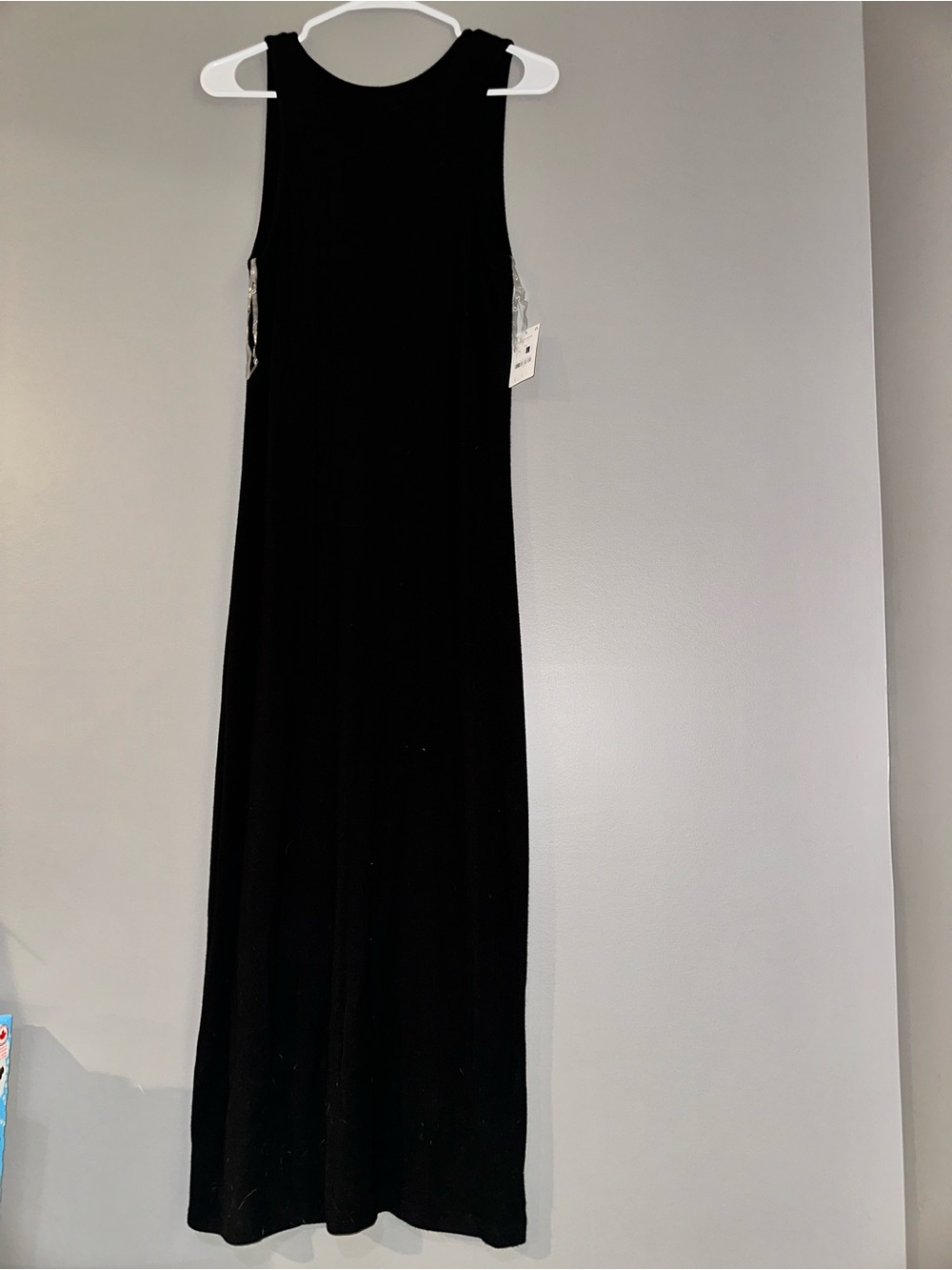 NWT Classic Black Sleeveless Stretch Maxi Dress